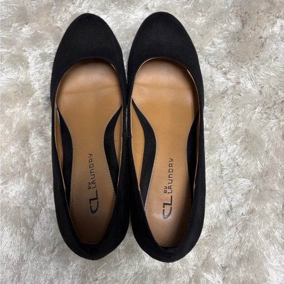 Nima Round Closed toe Black Wedge Heel Pumps Women Size 9 -Excellent condition - Picture 3 of 6